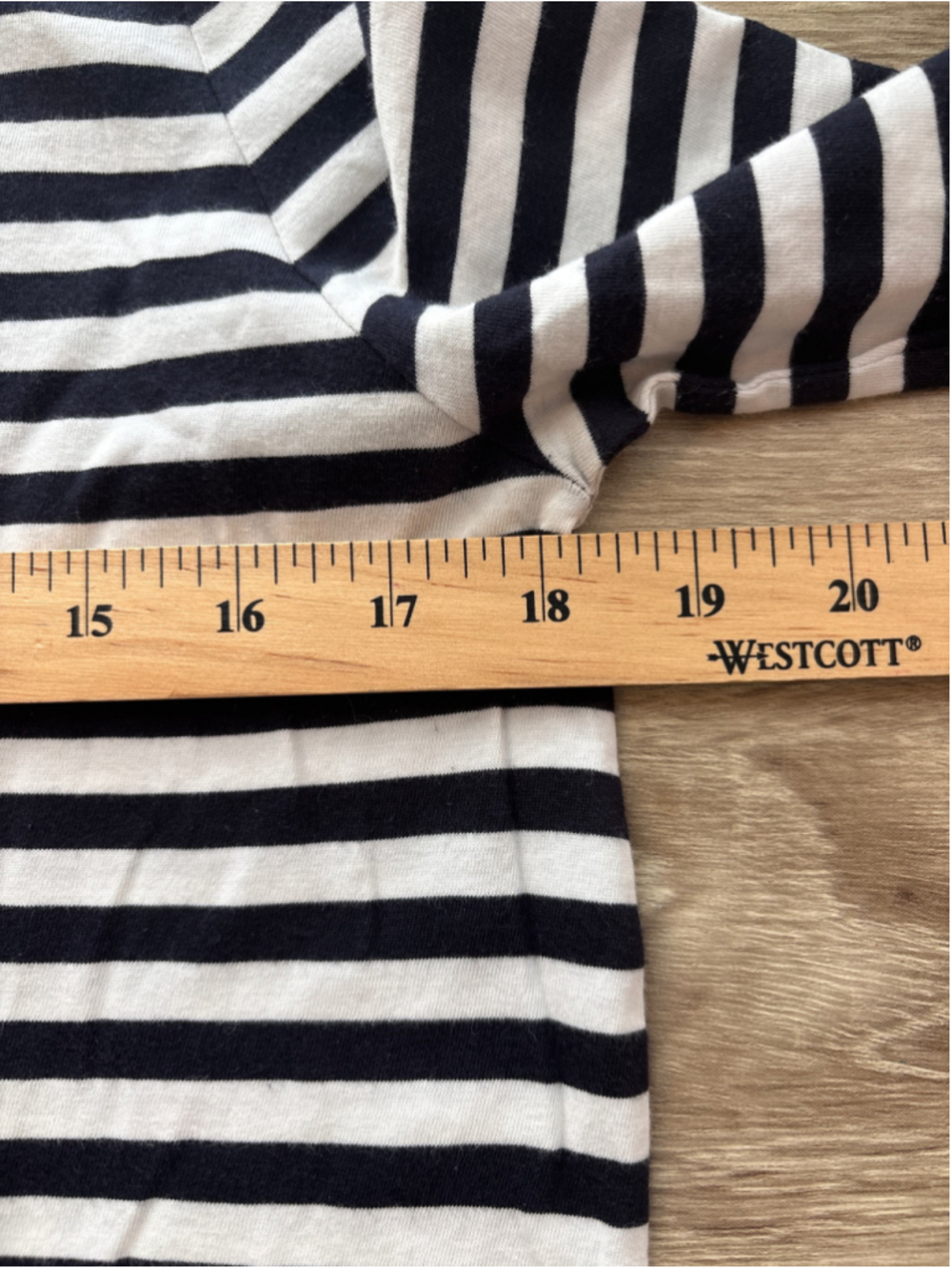 COS Long Sleeve Striped Tee Size S Navy and White Minimalist Preppy Nautical - Picture 5 of 8